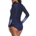 thumbnail image 6 of Women's Rash Guard Swimwear Long Sleeve Rash Guard Swimsuit UPF 50+, 6 of 6