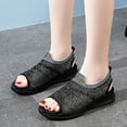 thumbnail image 3 of Mepaouo Women Walking Sandals Arch Support Orthotic Comfort Athletic Plantar Fasciitis Shoes Black Size 7.5, 3 of 8