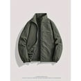 thumbnail image 3 of Men'S Lightweight Casual Spring/Autumn Camping Jacket - Solid Color, Zip-Up, Stand Collar, Durable Polyester, Ideal for Fishing & Outdoor Adventures, Camping Jacket, 3 of 5