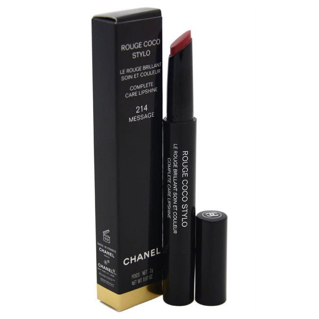 Rouge Coco Stylo Complete Care Lipshine - 214 Message by Chanel for Women -  0.07 oz Lipstick 