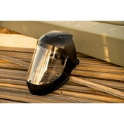 Safe Handler Full Face Protector Shield with Clear Polycarbonate Visor, Reusable Safety Face Shield, Black (Pack of 1)