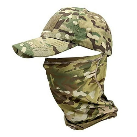 Camo Cycling Caps for Men with Cooling Neck Gaiter