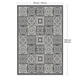 thumbnail image 4 of 7 ft. 7-inch x 10 ft. 10-inch Weylon Tile Grey Indoor Outdoor Area Rug, 4 of 7