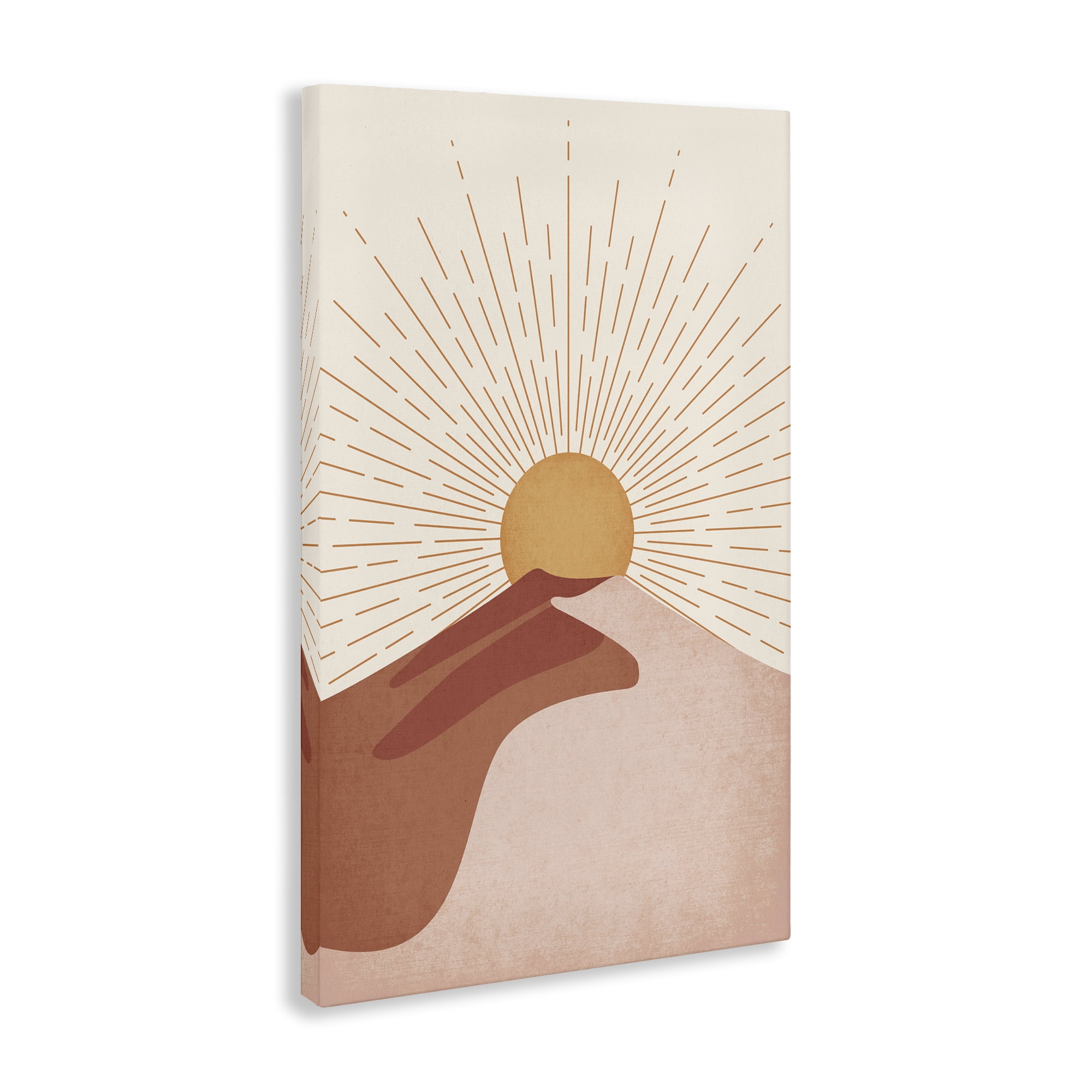 Stupell Industries Sand Dune & Sun Rays Landscape & Nature Painting Wrapped Canvas Art Print Wall Art, 16 x 24