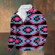 thumbnail image 1 of Blusa y camisa de manga larga con cuello alto para hombre, sudadera informal con capucha, estampado étnico retro, cuello alto, cremallera, manga larga, holgada, con bolsillos, blusa para hombre, 1 of 3