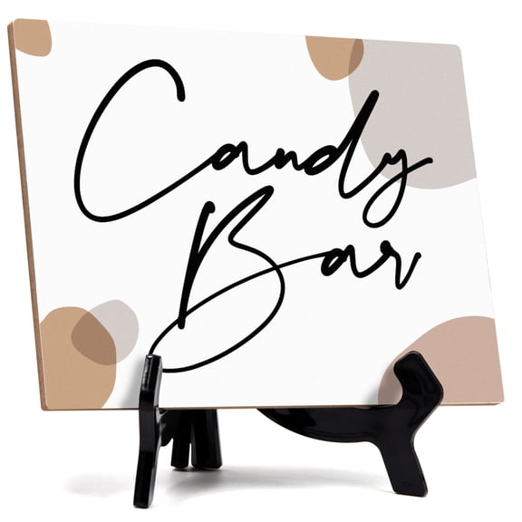 Signs ByLITA Candy Bar Wedding Decoration Table Sign with Acrylic Stand (6x8“)