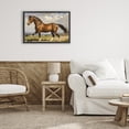 thumbnail image 3 of Stupell Industries Transitional Trotting Horse in Field Black Floating Frame Canvas Art, 25 x 17, by Creative Studio, 3 of 8