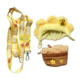 thumbnail image 2 of Bolsa de ropa de muñeca de felpa Hugo para niña con decoración de moda y Bolso de flores amarillas, 2 of 10