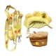 thumbnail image 2 of Bolsa de ropa de muñeca de felpa Hugo para niña con decoración de moda y Bolso de flores amarillas, 2 of 10