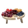 thumbnail image 1 of Mesa De Picnic Portátil Mesa Plegable De Madera Con Soporte De Vidrio Fácil De Almacenar Para Garden Beach Travel Kearding OD013910-00, 1 of 6