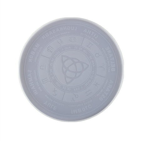 Resin Mold Tarot Divination Mat, Rolling Tray Mold for Resin, Constellation Compass Mat Silicone Mold, Epoxy Molds for Divination Decorations