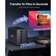 thumbnail image 5 of ORICO 5 Bay 3.5 inch Raid External Hard Drive Enclosure Hard Drive Docking Station USB 3.0 to SATA 5Gbps Aluminum External Hard Drive Enclosure (16TB x 5) Hard Drive Dock Support RAID 0/1/3/5/10/jbod, 5 of 5