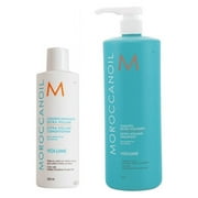 Moroccanoil Extra Volume Shampoo, Colour Safe 33.8 OZ and Extra Volume Conditioner 8.45 OZ