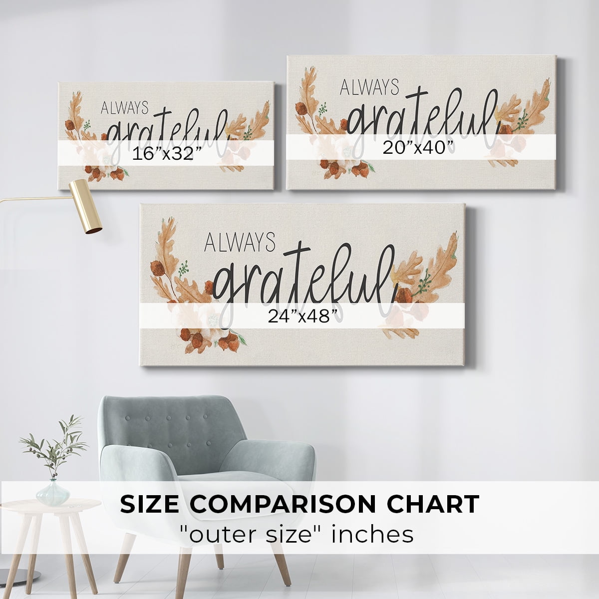 Always Grateful- Gallery Wrapped Canvas