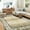 Yellow, variant on FairOnly 8'x10' Blue Machine Washable Area Rugs for Living Room Vintage Floral Rugs Stain-Resistant Rugs for Kitchen Dining Room Bordered Indoor Floor Carpet