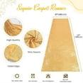 thumbnail image 3 of 1 Piece 4ftx15ft Gold Sequin Aisle Runner Shimmer Carpet Runner Glitter Aisle Runner for Reception Glitter Aisle Runner for Wedding Ceremony Party Indoor and Outdoor, 3 of 6