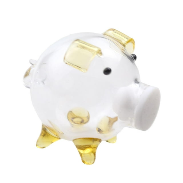 simhoa Tirelire en Verre Transparent pour Cochon, Cadeaux de Festival