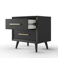 thumbnail image 6 of Child Craft Cranbrook 2-Drawer Nightstand, Mid-Century Modern Style, Pine Wood Construction, Ebony, 6 of 7