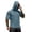 Navy #041, variant on Mens Sun Protection Hoodie UPF 50 Short Sleeve Sun Shirts Lightweight Quick Dry Rash Guard with Mask Fishing Shirts, 2XL