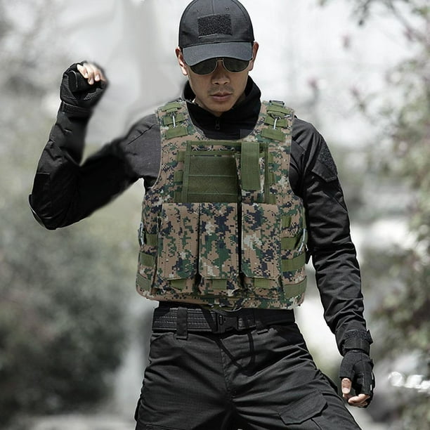 Chaleco táctico Plate Carrier Gear Chaqueta para hombres Mujeres al Jungle digital Cola Chaleco de juego al aire libre