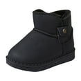 thumbnail image 3 of Quealent Kid's Girls Shearling Sheepskin Boot - Warm Easy On Winter Boot Black for Size 13.5, 3 of 9