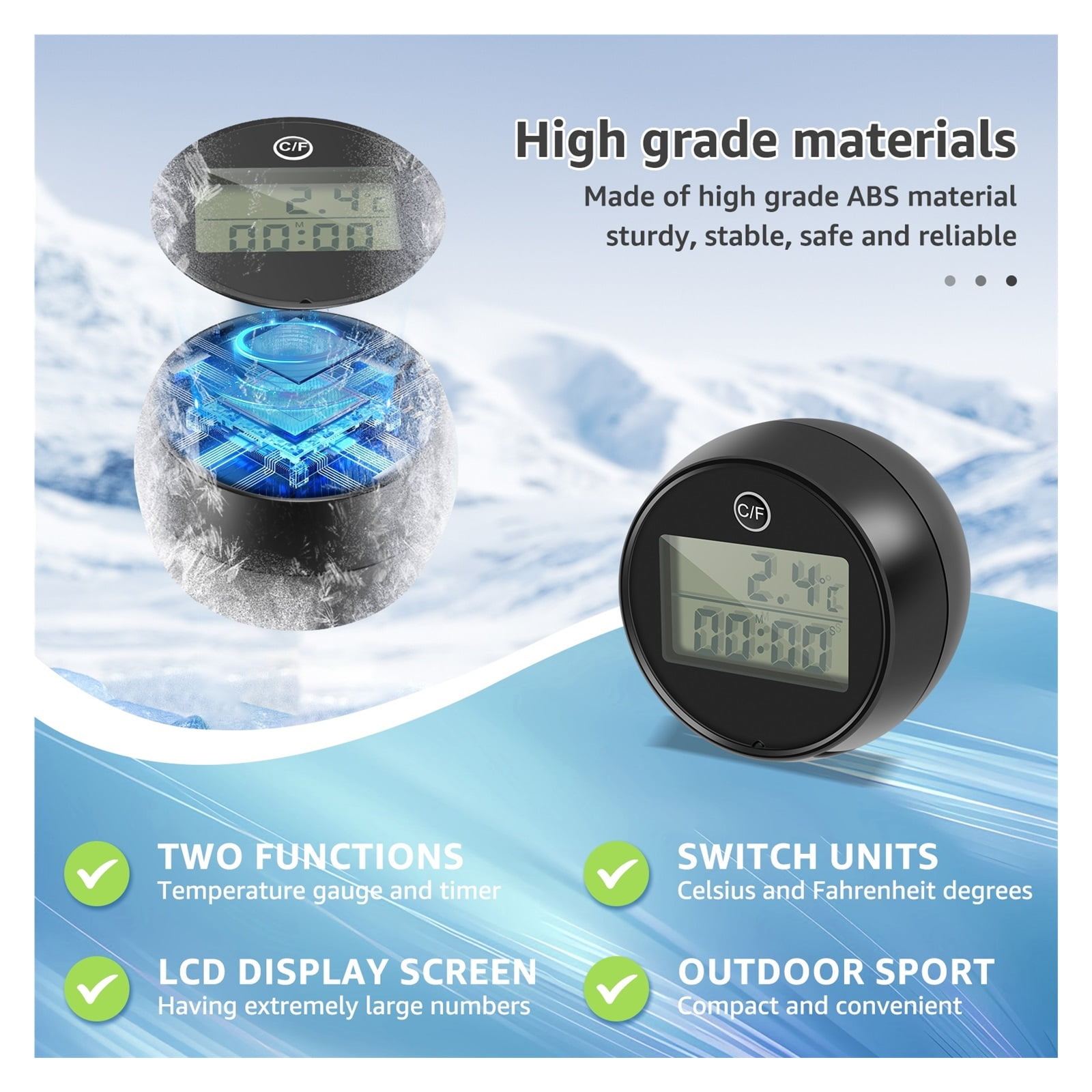 Bath Thermometer Water Temperature Floating Digital Thermometer Practical Ice Bath Thermometer