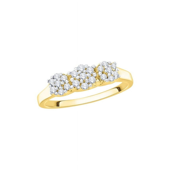 Diamond Promise Ring in 10K Yellow Gold (1/4 cttw) (I-Color, SI3/I1-Clarity) (Size-6.5)