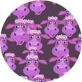 thumbnail image 1 of Ahgly Company Machine Washable Indoor Round Transitional Dark Carnation Pink Area Rugs, 6' Round, 1 of 7