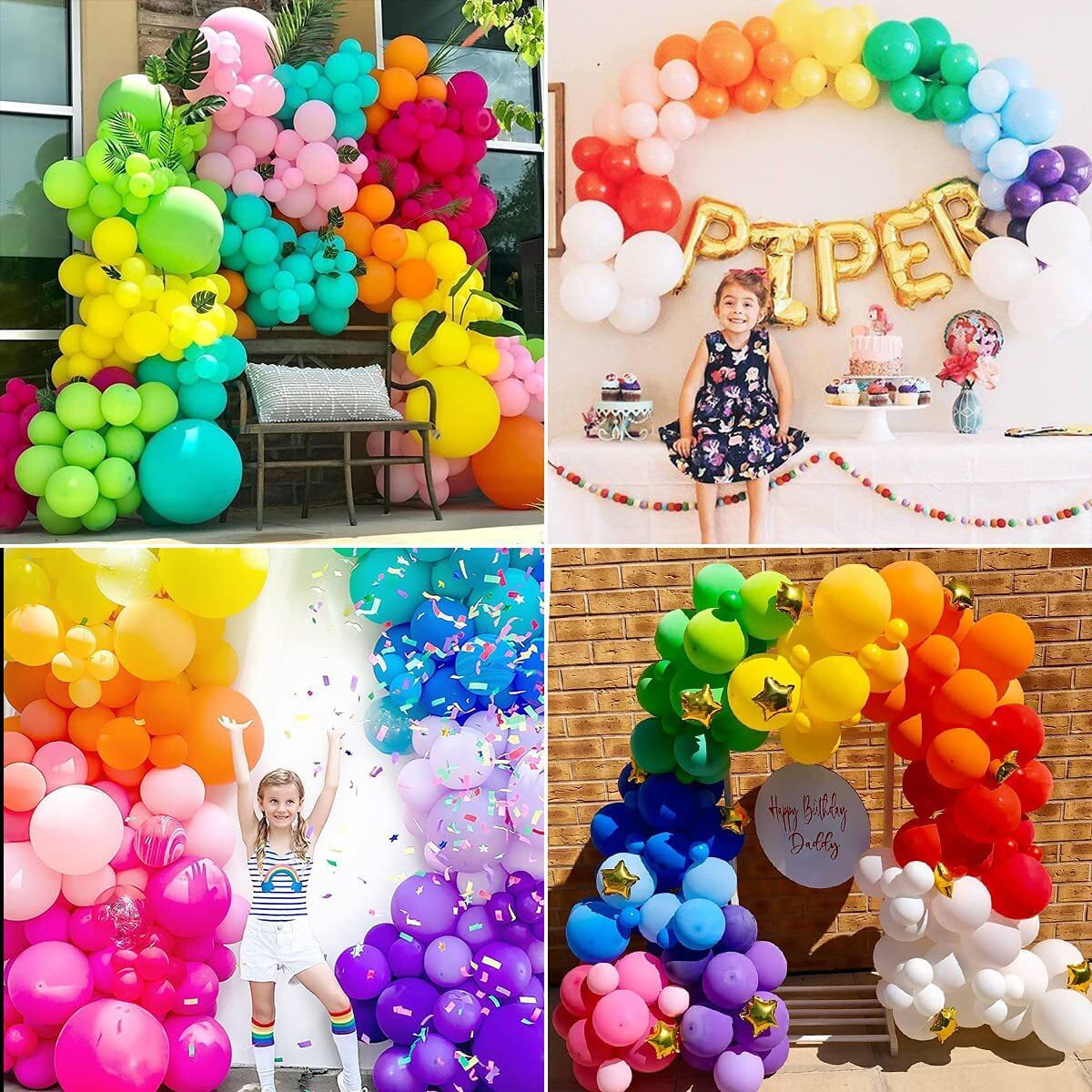 109 Pcs DIY Rainbow Party Balloon Garland - 10 Indonesia