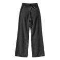 thumbnail image 6 of Women Corduroy Wide Leg Pants High Waist Button Zipper Pleated Trousers Loose Casual Palazzo Pants with Pockets, 6 of 9