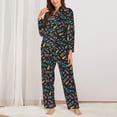 thumbnail image 2 of Zufioo Golf Accessories Women's Pajamas Set Long Sleeve Shirts & Long Pants 2 Piece Pjs Sleepwear with Pockets，Pajama Set Top With Pants，Lounge Sets Long Sleeve Sleepwear-XX-Large, 2 of 7