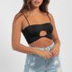 thumbnail image 2 of Camiseta sin mangas de verano para mujer, camiseta sin mangas con tirantes finos, Color puro, recortada, sin mangas, para mujer, 2 of 6