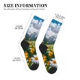 thumbnail image 3 of Disketp Mountain Daisy Meadow Unisex Mid-Calf Socks Lightweight Breathable Ventilation Ankle Socks, 3 of 7
