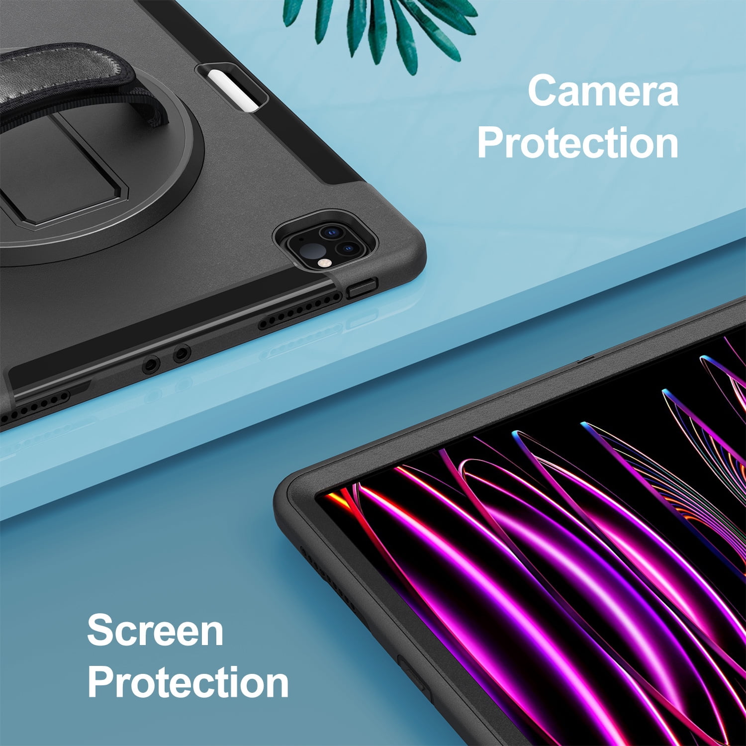 ZOLOHONI Case for Apple iPad Pro 12.9 inch 6th 5th 4th 3rd Gen & iPad Air 13 inch (M3/M2) Heavy Duty Rugged Shockproof Cover
