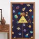 thumbnail image 1 of Cortina de puerta Bill Cipher para entrada, cortina opaca con estampado de patrón, cortina divisoria de ambientes, tapiz para decoración del hogar, 34" de ancho x 56" de largo, 1 of 7