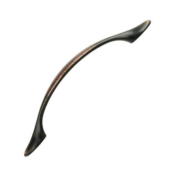 2 Pack Flare Style 3-3/4" (96mm) Hole Center, 4-31/32" Length Contemporary Cabinet Hardware Pull/Handle, Brushed Oil-rubbed Bronze