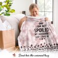 thumbnail image 3 of Spoiled Wife Fleece Wearable Blanket Hoodie - Funny Wife Gifts from Husband for Wife, Wife Birthday Gift Ideas, Gifts for Her for Anniversary, Valentines Day Gifts for Her, 3 of 6