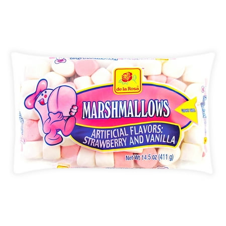 De La Rosa Giant Marshmallows Strawberry and Vanilla Flavors 14.5 oz Bag De La Rosa Giant Marshmallows Strawberry and Vanilla Flavors 14.5 oz Bag