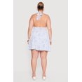 thumbnail image 3 of Women's Plus Size Floral Print Smocked Waist Skater Dress with Shorts Lining, 3 of 4