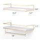 thumbnail image 3 of Juego de 2 estantes flotantes con toallero dorado para colgar en la pared estantes decorativos de almacenamiento para baño cocina sala de estar y recá, 3 of 7