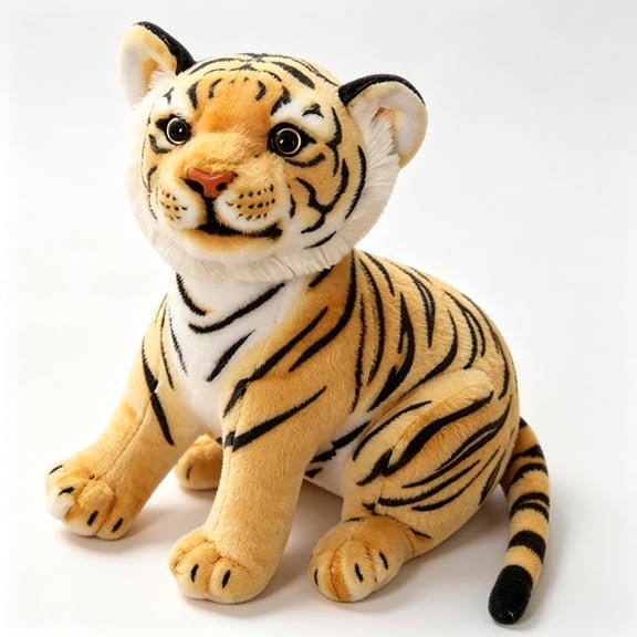 BESTSKY 23Cm Tiger Plush Toys Soft Stuffed Animal Plush Doll for Kids Valentine'S Day Birthday Gifts Simulation Baby Plush Toy Gifts for Children