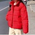thumbnail image 3 of Sanbonepd Womens Coats Fall Winter Leisure Long Sleeve Standing Neck Parkas for Women, 3 of 7