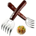thumbnail image 1 of Meat Shredding Claws Stainless Steel Pulled Pork Shredder For Bbq Shredding Pulling Handing Lifting & Serving Pork Turkey Chicken With Long Wood Handl, 1 of 5