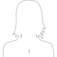 thumbnail image 2 of 14k Yellow Gold, Simple Hollow Cross Pendant Religious Charm 17mm with 20" Dainty Neck Chain, 2 of 2