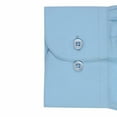 thumbnail image 5 of Men's Slim Fit Button Up Long Sleeve Solid Dress Shirt - Light Blue - 2XL (18-18.5) 36/37 sleeve, 5 of 5