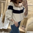 thumbnail image 3 of Vedolay Fall Sweaters for Women 2023 Womens 2023 Fashion V Neck Collared Sweaters Casual Loose Lantern Long Sleeve Tops,White XL, 3 of 4