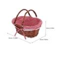 thumbnail image 2 of CIMAXIC New Picnic Basket Wicker Rectangular 1Set, 2 of 8