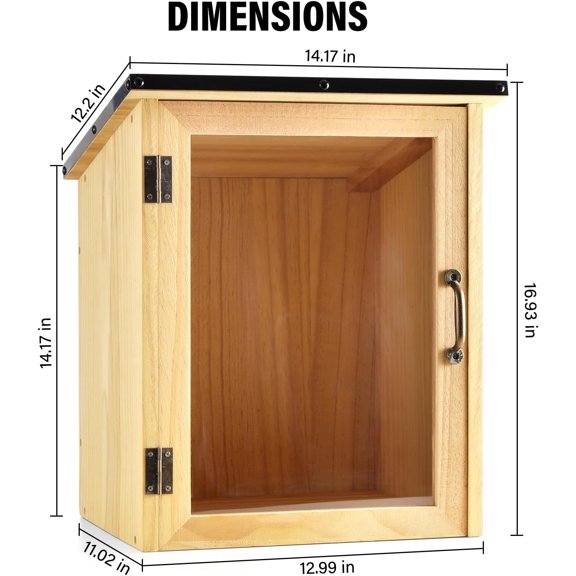 Outdoor Little Library Box with Thick Pine Wood, Waterproof Design, Perfect for Sharing Books and Art