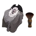 thumbnail image 1 of Cape de Coupe de Cheveux Simple et à la Mode Imperméable Réglable avec Brosse à Cou Accessoires de Coupe de Cheveux en Fibre Douce, 1 of 8