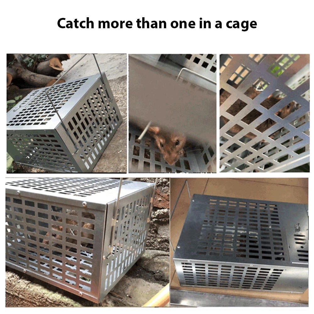 Xirurus Dual‑Door Live Trap – 2‑Door Continuous Capture, Safe Handle, Galvanized Steel, Layered Design, Reusable for Indoor/Outdoor Mice & Small Pests
